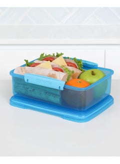 sistema Sistema Lunch 2L stackable lunch Box, comes with easy locking clips, light weight, Microwave, Dishwasher safe and Phthlate & BPA Free, Blue , Made In New Zealand  - Image 3