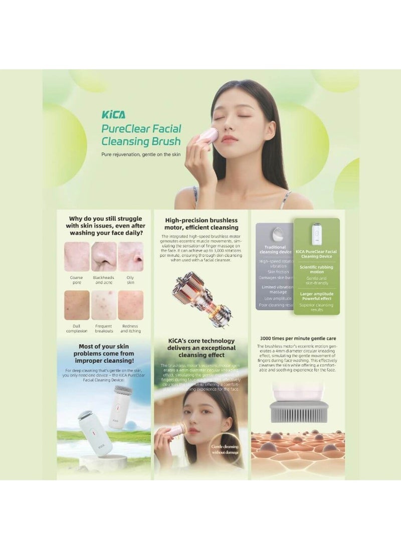 KiCA Kica PureClear Facial Cleansing Device Pink  - Image 3