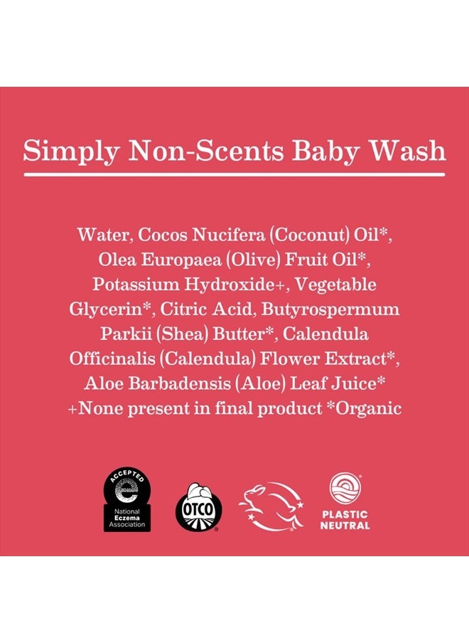 Earth Mama - Simply Non-Scents Baby Wash Foaming Hand Soap, Organic All-Purpose Fragrance Free Body Wash for Sensitive Skin, Castile Soap with Coconut Oil, Shea Butter, Calendula, & Aloe, 5.3 fl oz - Image 1