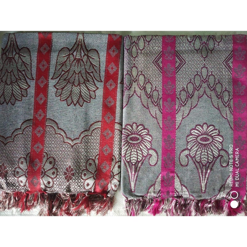 Gouri Textiles Solapur Cotton Silk Chaddar Blanket 56 X 88chaddars Set 2 pcs