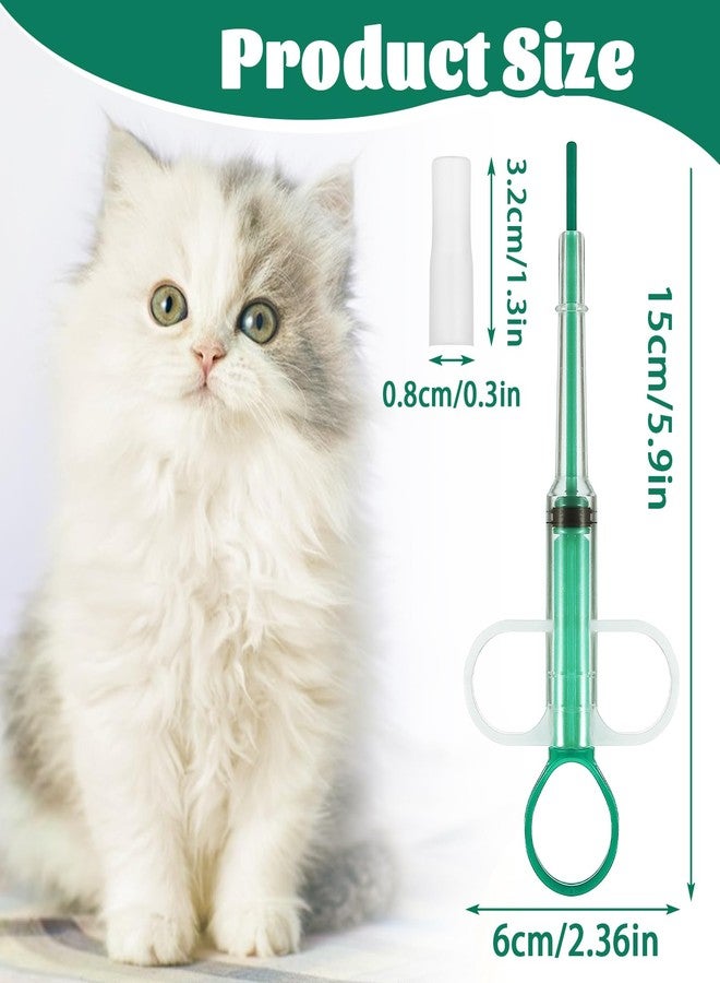 Oruola 3pcs Cat Pill Dispenser,Pet Pill Shooter,Pills Pusher for Cats Dogs with 6 Heads,Pet Feeding Dispenser Tool for Small Animal,Cat Feeding Push Pull(Red Blue Green) - Image 2