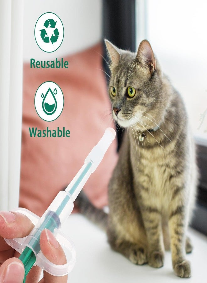 Oruola 3pcs Cat Pill Dispenser,Pet Pill Shooter,Pills Pusher for Cats Dogs with 6 Heads,Pet Feeding Dispenser Tool for Small Animal,Cat Feeding Push Pull(Red Blue Green) - Image 5