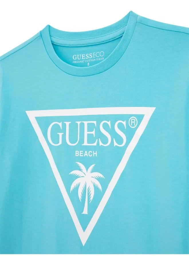 جس Kids Slogn Crew Neck T-Shirt