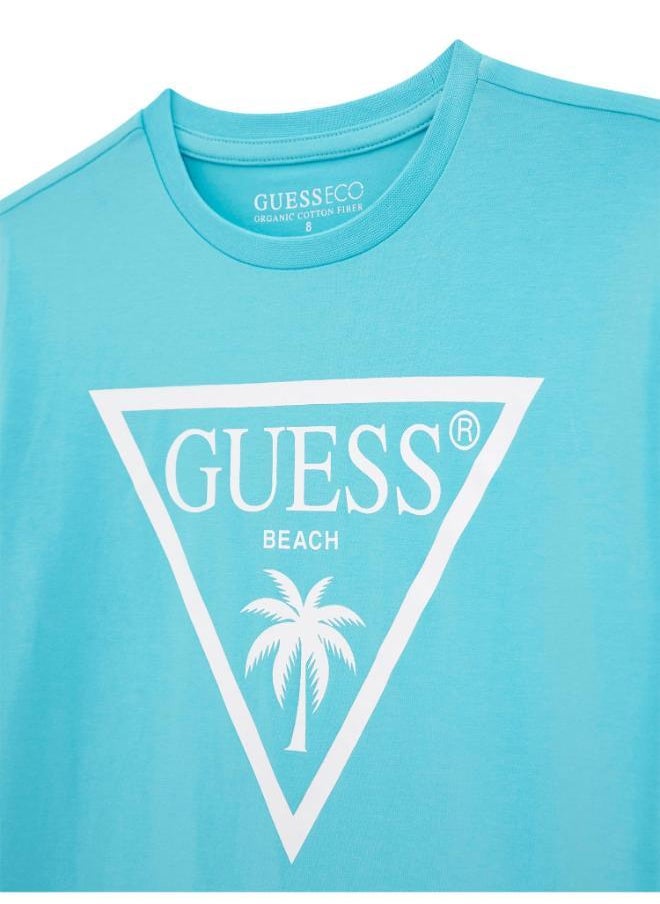 GUESS Kids Slogn Crew Neck T-Shirt  - Image 3