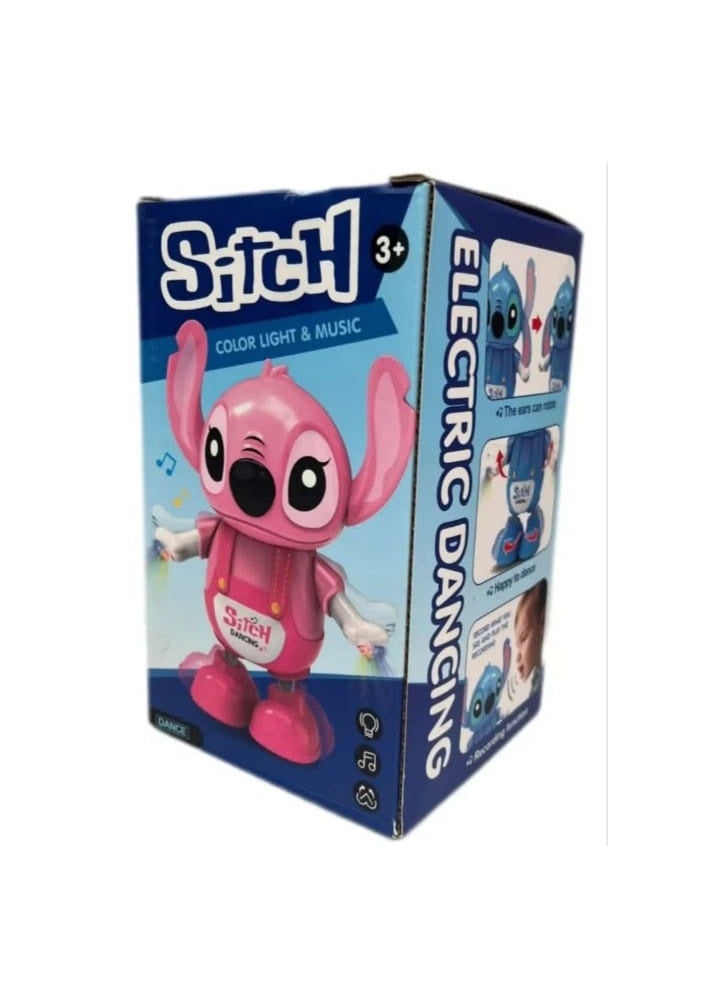 Stitch Dancing Toy with Colorful Lights and Real Motion Recording (Pink) - Image 3