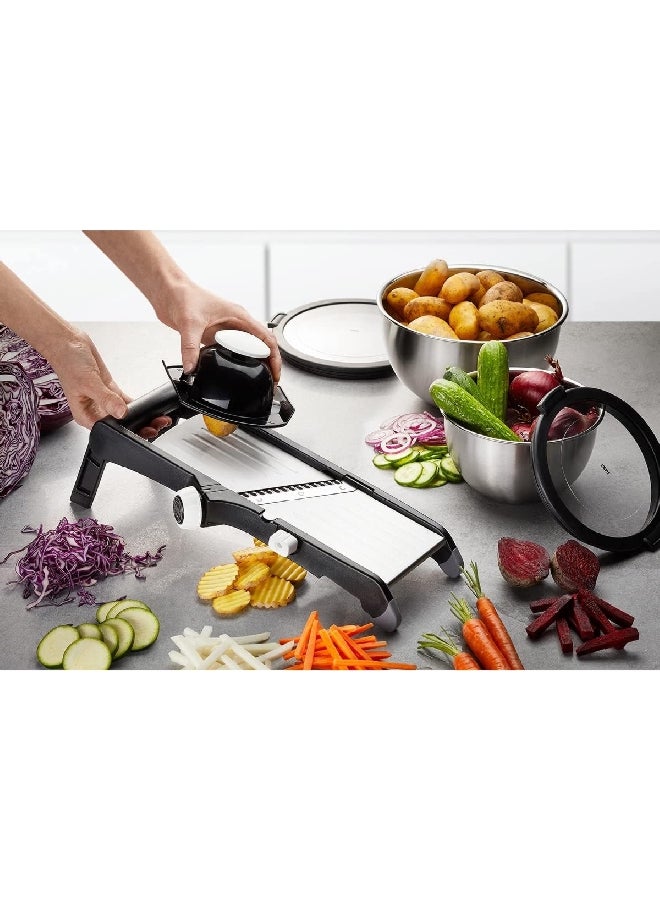 غيفو لوالا قطاعة خضروات مستطيلة الشكل باللون الفضي والأسود 14 x 11 x 38 سم 89429 - Image 2