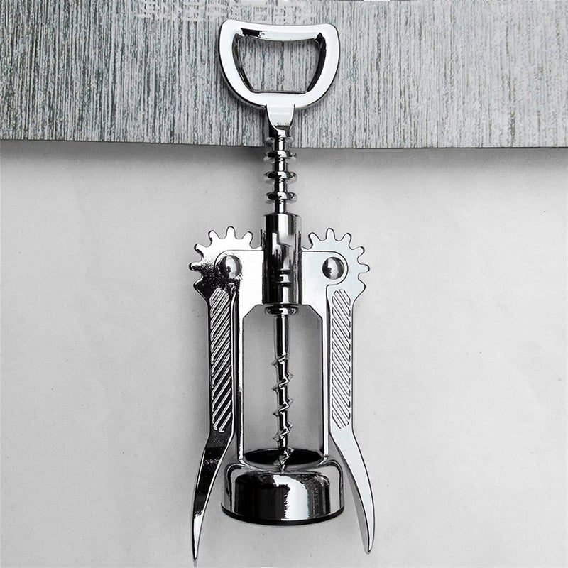 Wine Opener Wine Bottle Opener Multifunctional Wing Corkscrew Wine Bottle Opener for All Cork Stoppered and Beer Cap Bottles Heavy Duty Manual Cork Screw Tool for Men Birthday Gift - Image 3