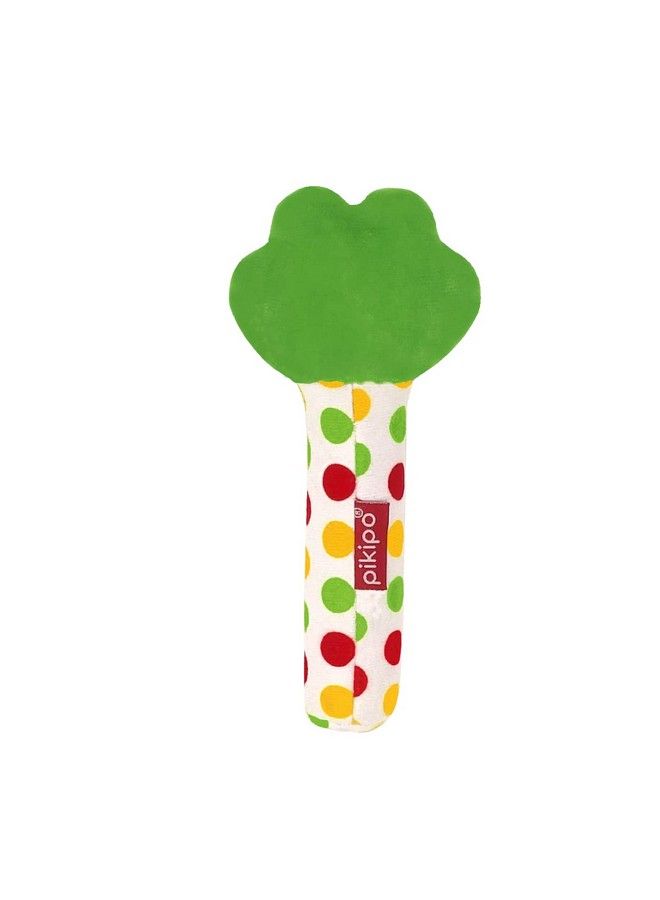 Pikipo Froggy Face Rattle Soft Toy With Squeeze Handle For Squeaky Sound (Green) - Image 5
