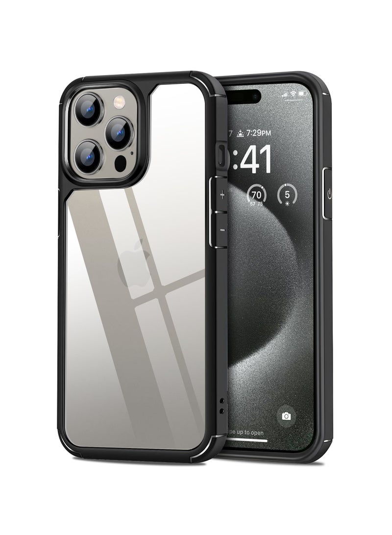 أوتشوانغ انفوسن جراب شفاف لموبايل ايفون 15 Pro، جراب خلفي صلب رفيع للغاية من السيليكون المقاوم للصدمات لموبايل ابل ايفون 15 Pro - Image 1