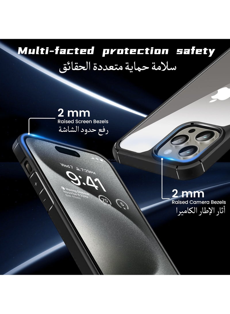 أوتشوانغ انفوسن جراب شفاف لموبايل ايفون 15 Pro، جراب خلفي صلب رفيع للغاية من السيليكون المقاوم للصدمات لموبايل ابل ايفون 15 Pro - Image 5