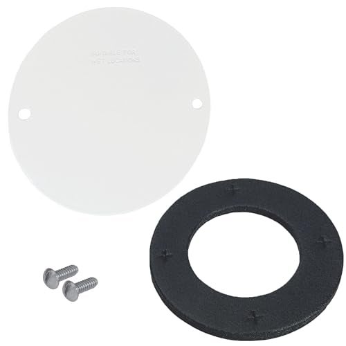 Sigma Electric 14241WH Round Blank Stamped Cover, White - Image 4
