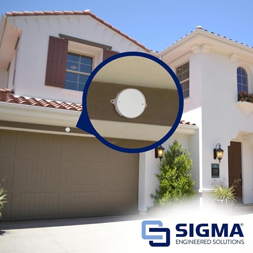 Sigma Electric 14241WH Round Blank Stamped Cover, White - Image 3