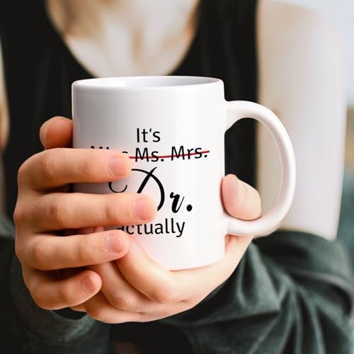 Maustic Doctor Gifts for Women Doctor PhD Graduation Gifts Its Miss Ms Mrs Dr Actually Mug Medical School Doctorate Graduation Gift Funny Doctors Veterinarian Mug 11 Oz - Image 3