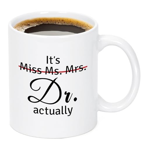 Maustic Doctor Gifts for Women Doctor PhD Graduation Gifts Its Miss Ms Mrs Dr Actually Mug Medical School Doctorate Graduation Gift Funny Doctors Veterinarian Mug 11 Oz - Image 1