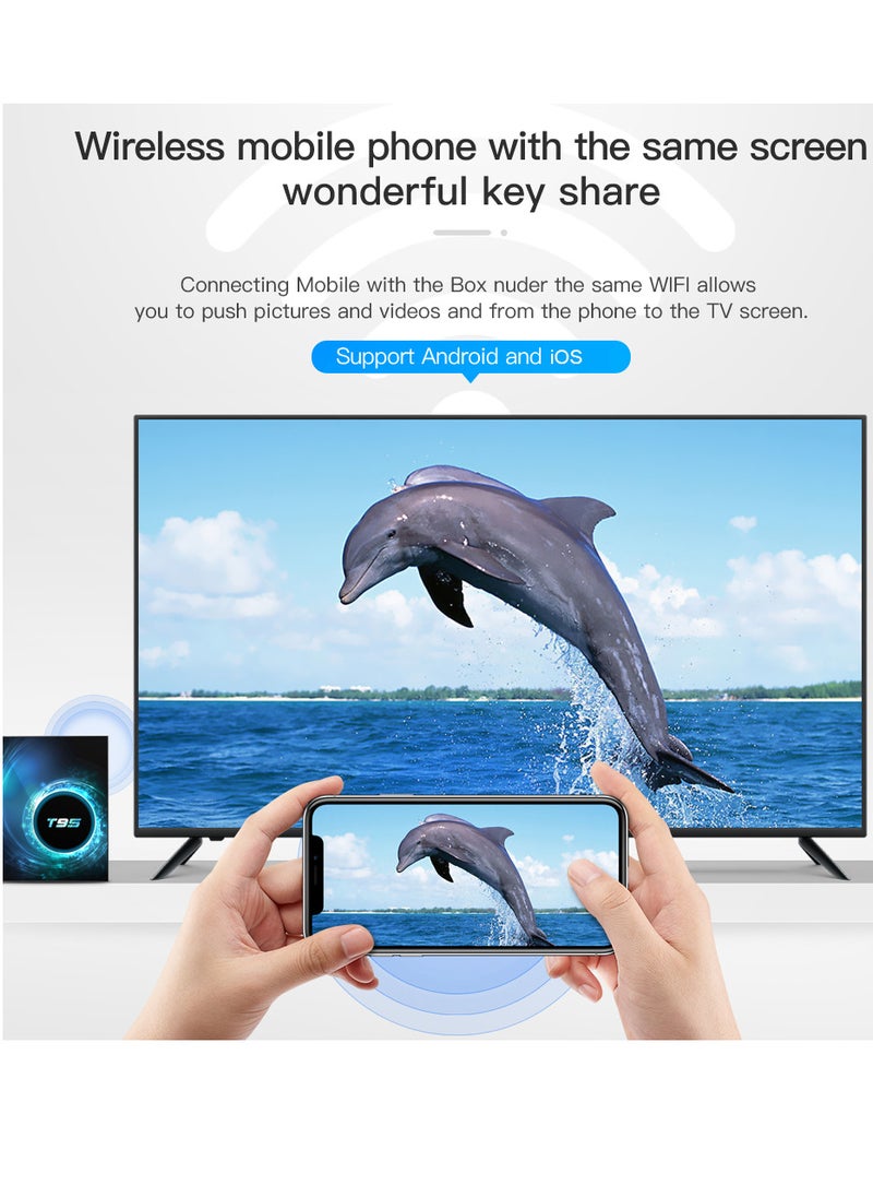 Generic - T95 Android 10.0 Smart TV Box Allwinner H616 Quad-core 64 Bit 4K Media Player 6K HDR H.265 VP9 4GB / 32GB 2.4G  5G WiFi BT5.0 100M LAN LCD Display - Image 1