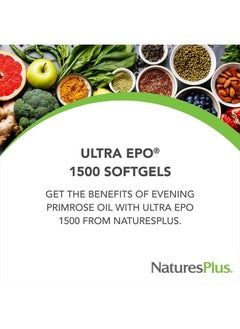 Nature's Plus NaturesPlus Ultra EPO 1500-1500 mg Evening Primrose Oil, 60 Softgels - Gluten-Free - 60 Servings  - Image 3