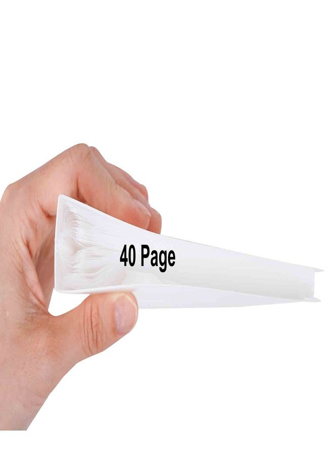 مجلد تخزين شفاف من YOAVIP بحجم A6 لتنظيم المخططات وسجل القصاصات والملصقات، مجموعة من 40 صفحة - Image 5