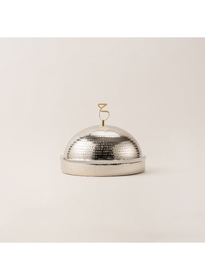 La Mesa silver and gold metal dates bowl Dia 30 cm - Image 4