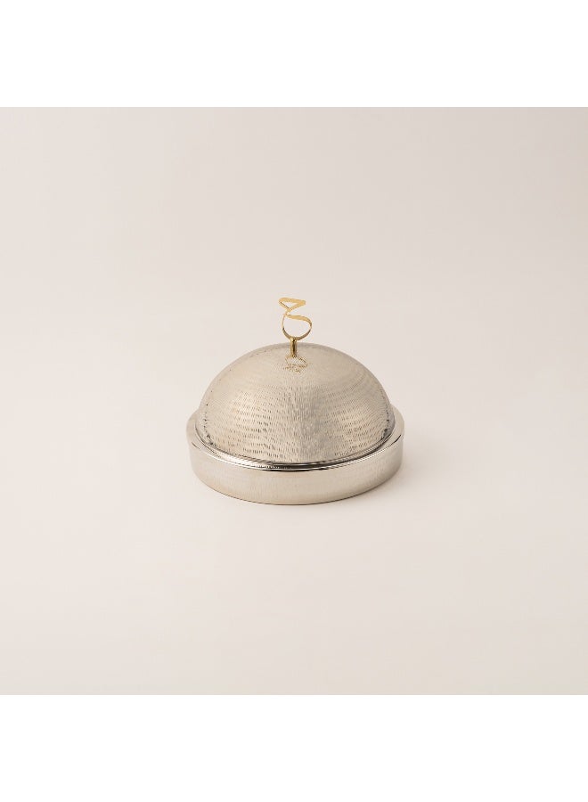 La Mesa silver and gold metal dates bowl Dia 30 cm - Image 3