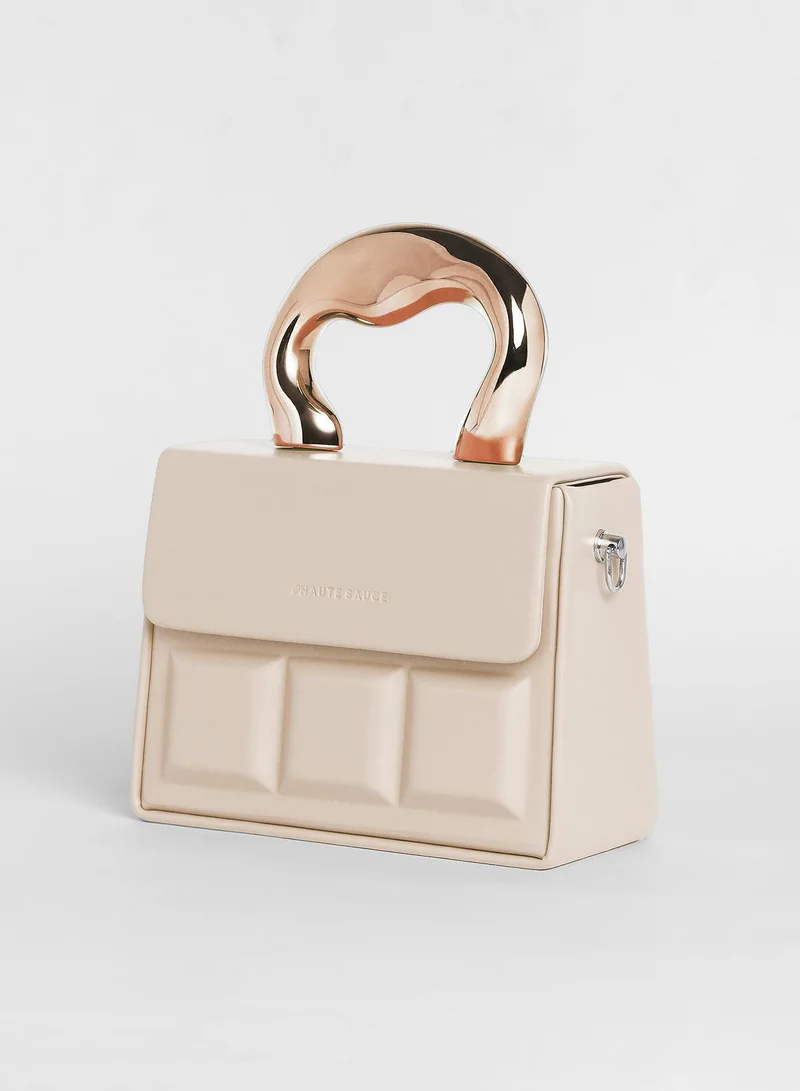 Haute Sauce  Women's The Caldera Quilt Hand Bag - Beige for Women | Best Price UAE
