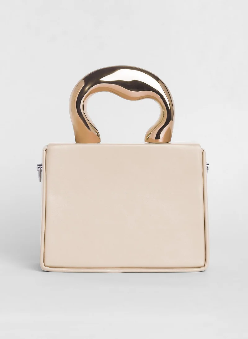 Haute Sauce  Women's The Caldera Quilt Hand Bag - Beige for Women | Best Price UAE