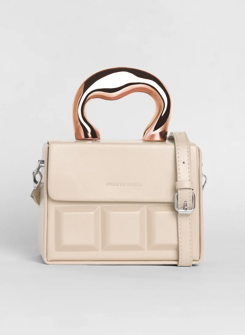 Haute Sauce  Women's The Caldera Quilt Hand Bag - Beige for Women | Best Price UAE