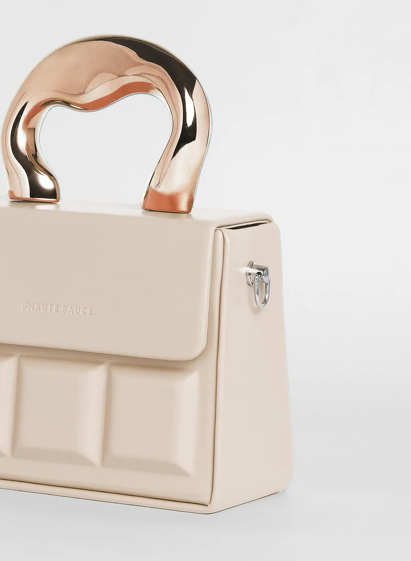 Haute Sauce  Women's The Caldera Quilt Hand Bag - Beige for Women | Best Price UAE