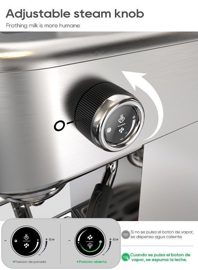 HiBREW 20Bar Semi Automatic Espresso Coffee Machine Temperature Adjustable Cold/Hot Super Slim Coffee Maker Cappuccino H10B - Image 2