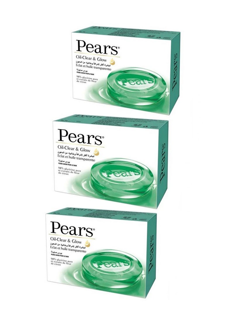 Pears - Oil Clear And Glow Soap Pack Of 3 125g - Image 1
