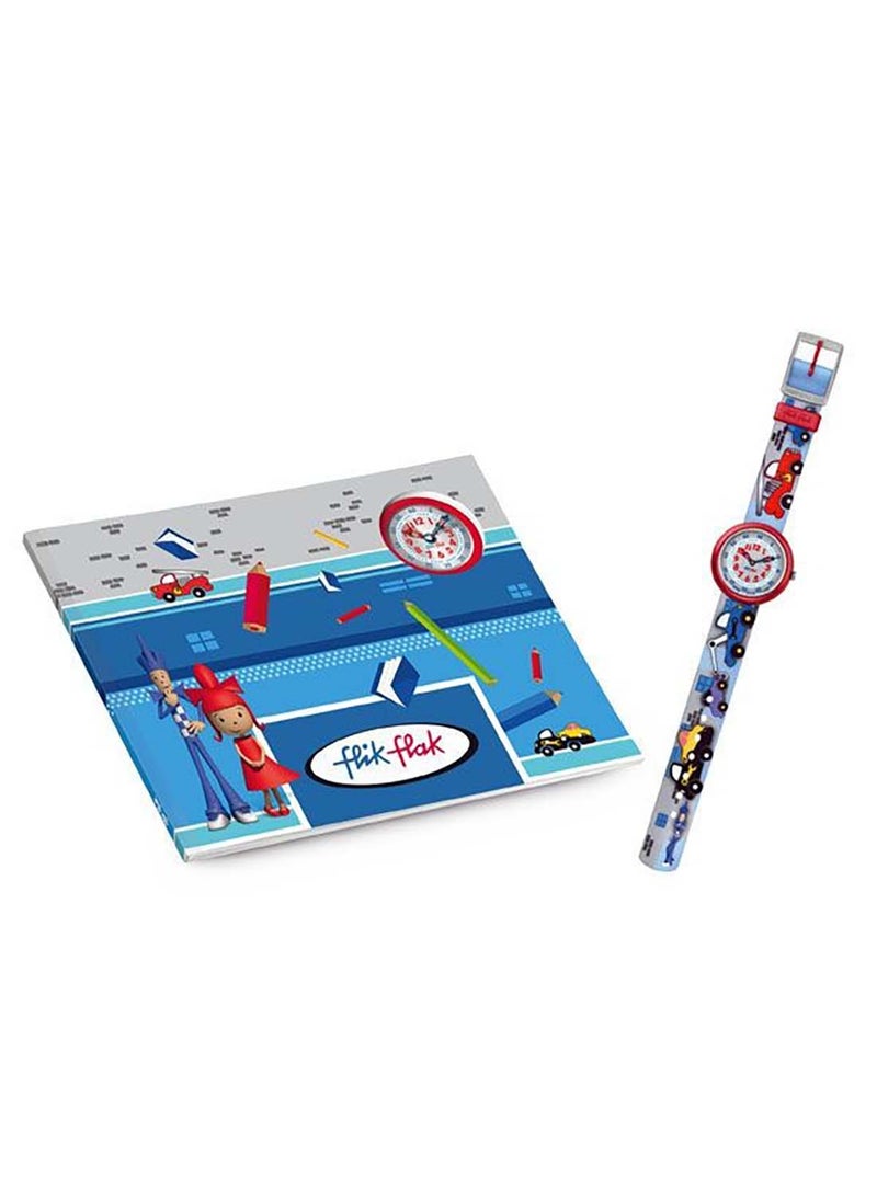 Swatch - Kids Unisex Learn With Me Boy Quartz Movement Water Resistant Wrist Watch - 32 Mm - Image 1