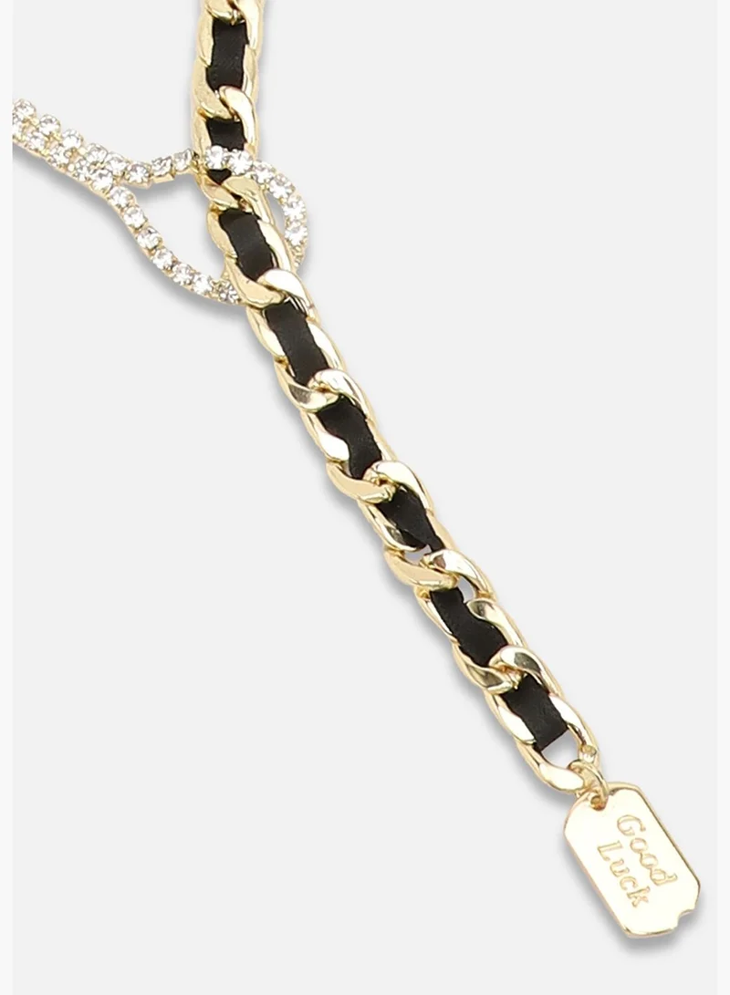 SOHI Gold Plated Party Designer Stone Necklace For Women