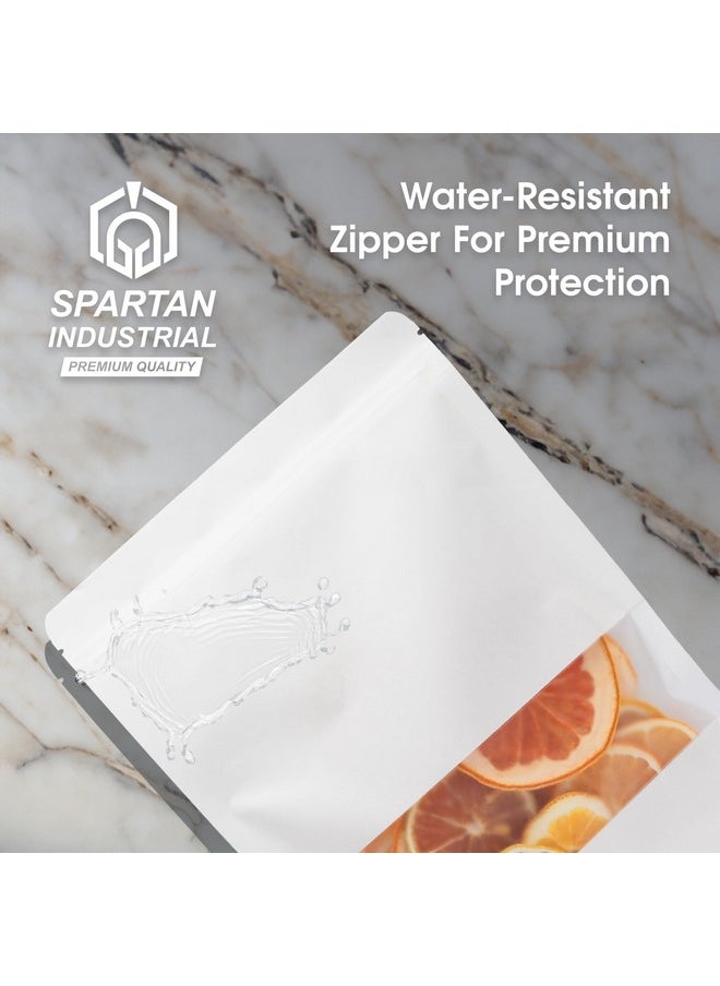 Spartan Industrial Spartan Industrial - 3.5" X 5.5" White Resealable Stand-Up Pouches - Pack of 1000 Small Smell-Proof Food Pouch Bags for Packaging, Pet Treats, Cosmetics, and More  - Image 4