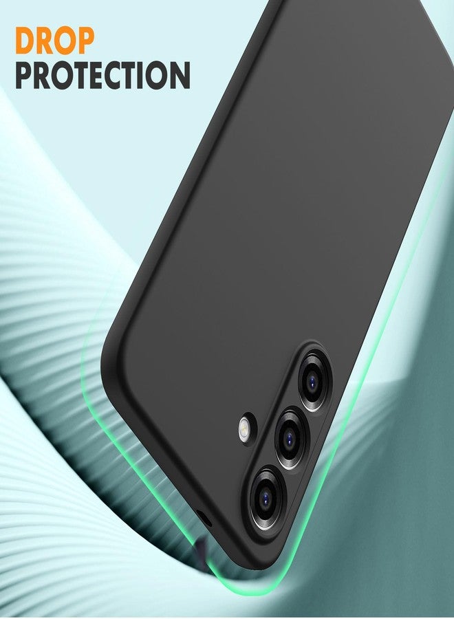 Vansdon for Samsung Galaxy S25 FE Case, Soft TPU Liquid Silicone Phone Case with 2 Screen Protectors, Military-Grade Protection Shockproof Slim Phone Cover-Black - Image 5