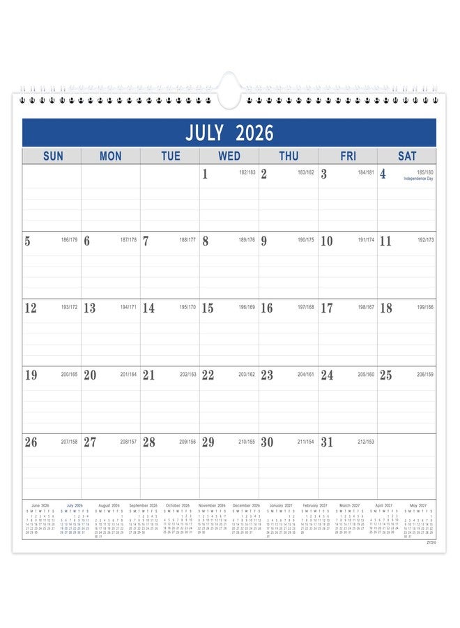 Lemome 2026-2027 Calendar - 2026-2027 Wall Calendar from Jul. 2026 - Jun. 2027, Wall Calendars 14.8'' x 11.5'', Calendars 2026-27 with Julian Date, Thick Paper - Image 1