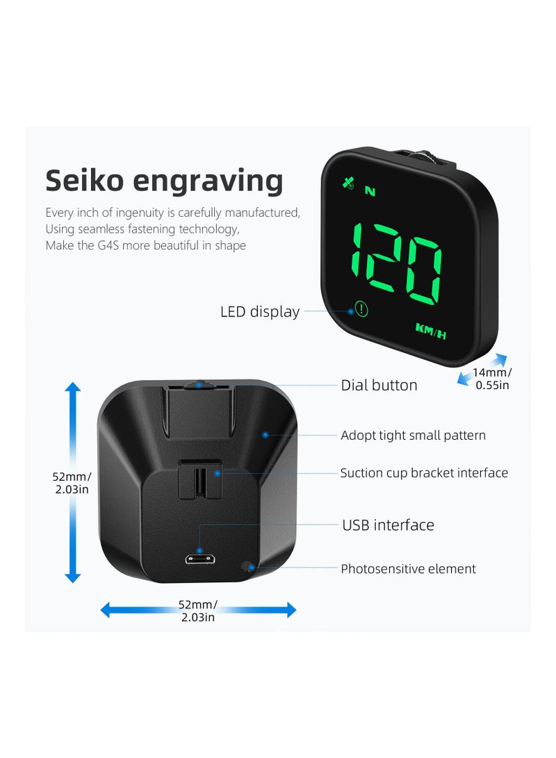 عداد السرعة الرقمي للسيارة HUD GPS، يعرض السرعة، عداد الرحلات، تذكير التعب، إنذار السرعة الزائدة، متوافق عالميًا - Image 5