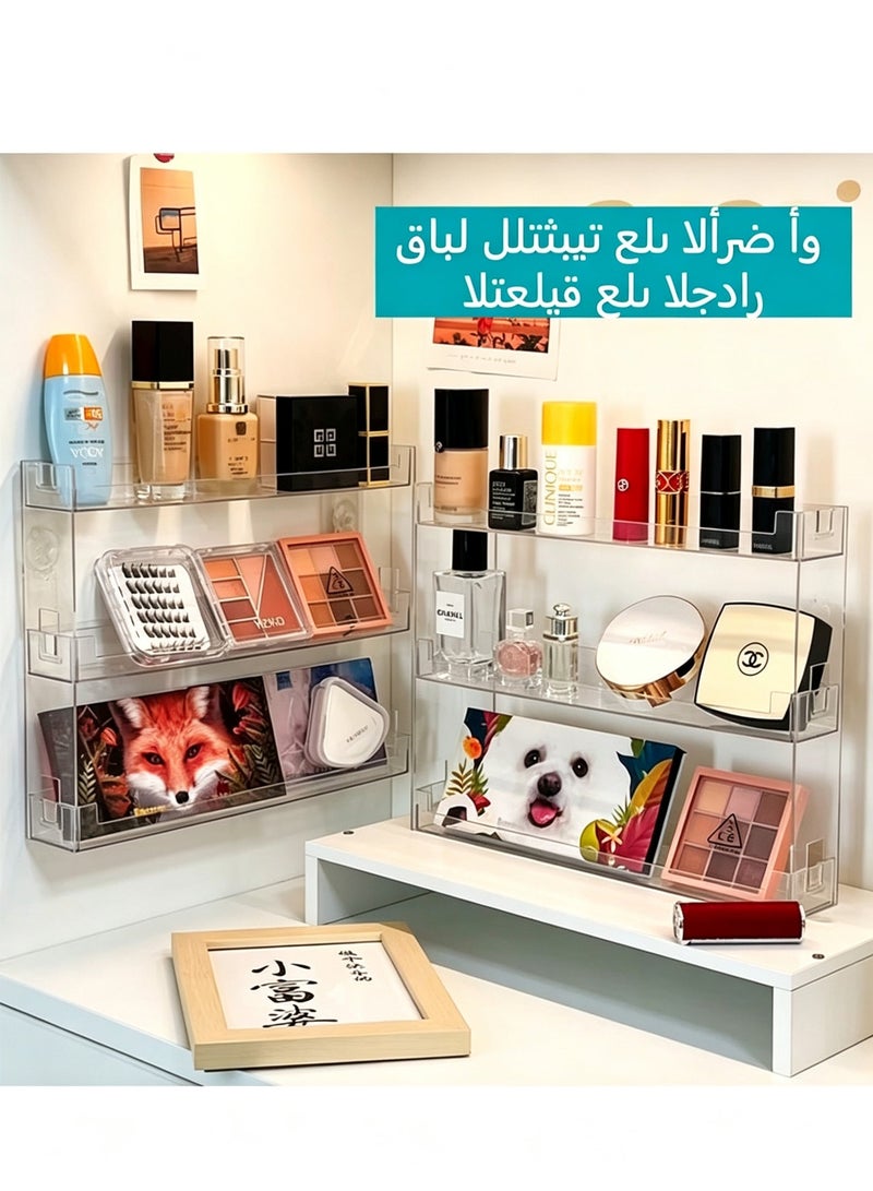 لوكسا منظم عطور، رف عرض العطور، منظم مكياج أكريليك - Image 1
