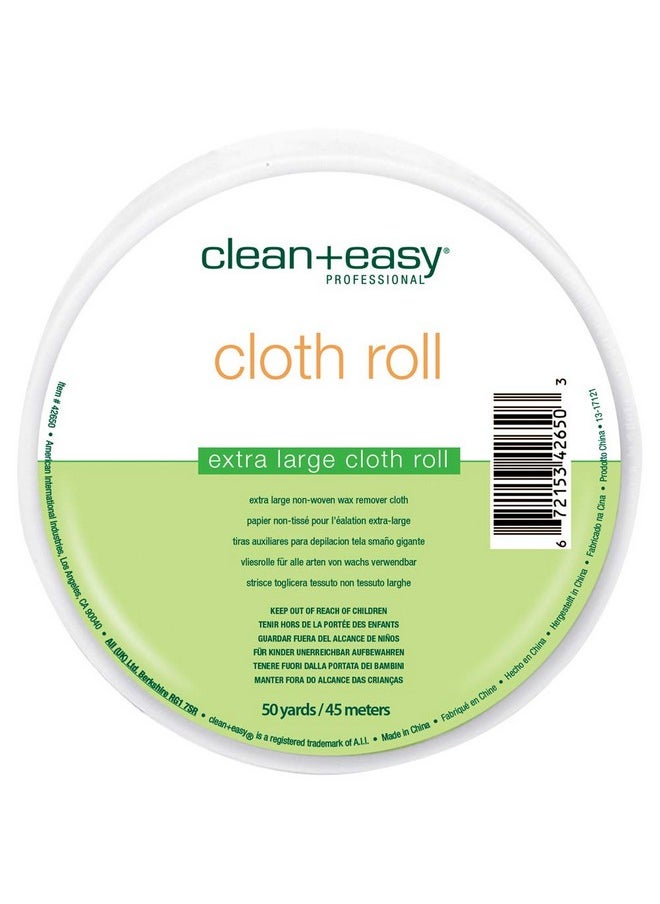 Clean + Easy Cloth, Epilating Cloth For Full Body Hair Removal And Brazilian Waxing, 50 Yard Roll  - Image 1