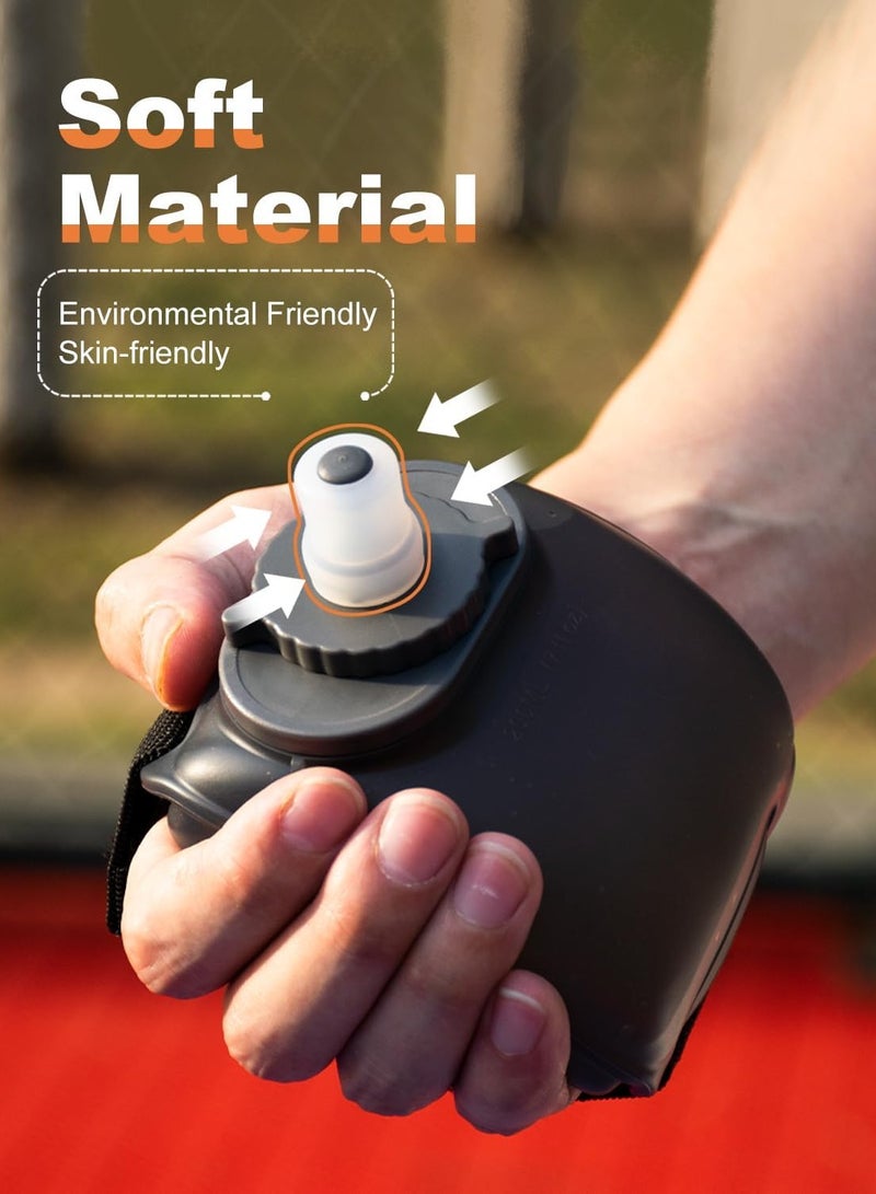 Running Wrist Water Bottle,200ml Portable Handheld Collapsible Soft Flask for Running Cycling Travel(200ml,7oz)