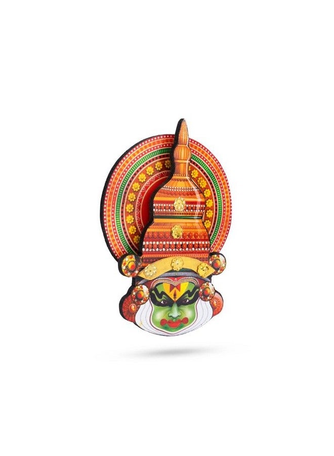 LOYAL CRAFT LOYAL CRAFT 6 inch Printed Kathakali Coaster Set with Fiberboard Pallet (Sticker with Wood) - Image 2