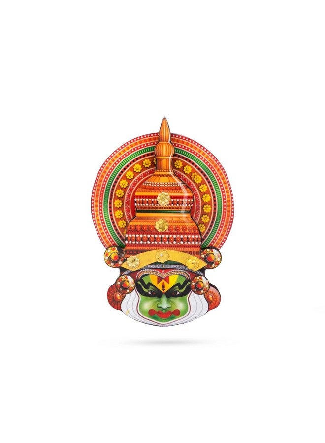 LOYAL CRAFT LOYAL CRAFT 6 inch Printed Kathakali Coaster Set with Fiberboard Pallet (Sticker with Wood) - Image 1