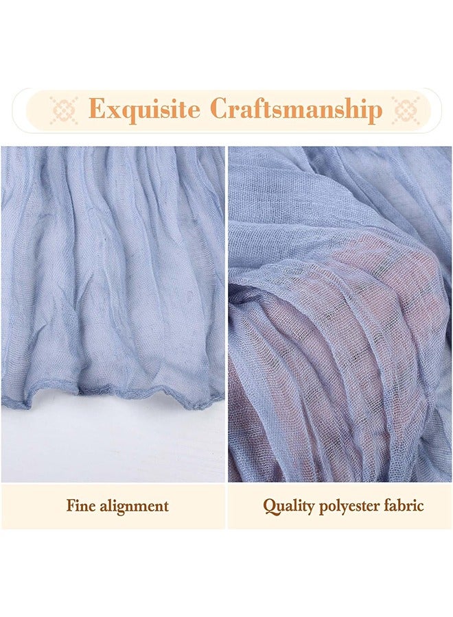 الوجبة مفرش طاولة من القماش القطني، قلادة قوس تزيين الزفاف، مفرش طاولة من القماش القطني البوهيمي لحفلات الزفاف وحفلات استقبال المولود الجديد وحفلات أعياد الميلاد وديكور طاولة بوهو شفاف ريفي - Image 3