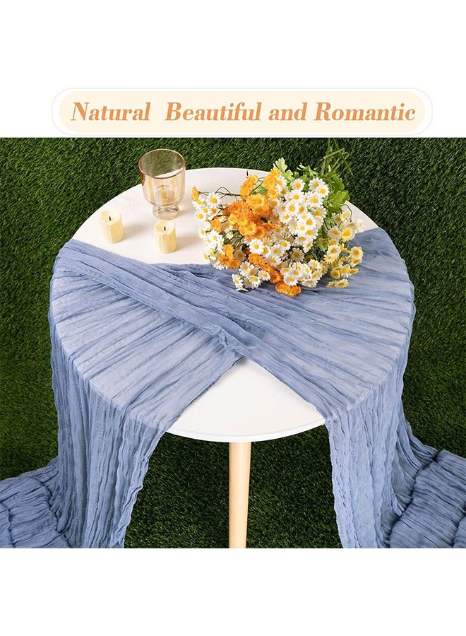 الوجبة مفرش طاولة من القماش القطني، قلادة قوس تزيين الزفاف، مفرش طاولة من القماش القطني البوهيمي لحفلات الزفاف وحفلات استقبال المولود الجديد وحفلات أعياد الميلاد وديكور طاولة بوهو شفاف ريفي - Image 4