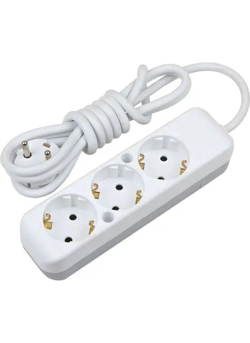 Markafox 3-Triple 5 Meter Extension Cable Switchless Grounded Group Socket Extension Cable 1410  - Image 2