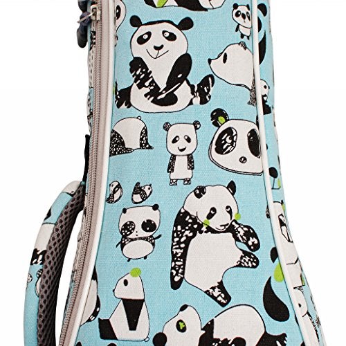 MUSIC FIRST Canvas PANDA Tenor Ukulele Case - Backpack Gig Bag (26/27 inch) - Image 2