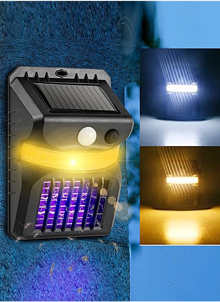 Arabest LED Solar Sensor Mosquito Killer Mosquito Zapper Outdoor Anti-Mosquito Function Human Body Intelligent Sensor Garden Wall Lamp Waterproof Fly Trap Leds Solar Powered Bug Zapper Wall Lamp  - Image 1
