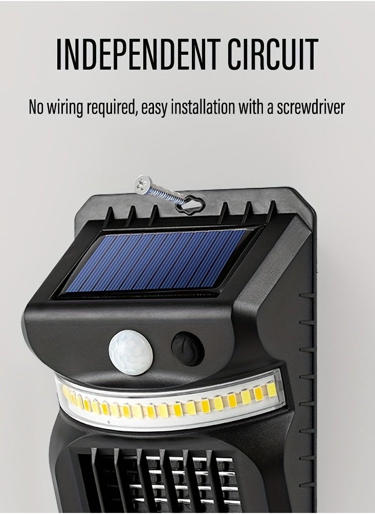 Arabest LED Solar Sensor Mosquito Killer Mosquito Zapper Outdoor Anti-Mosquito Function Human Body Intelligent Sensor Garden Wall Lamp Waterproof Fly Trap Leds Solar Powered Bug Zapper Wall Lamp  - Image 5