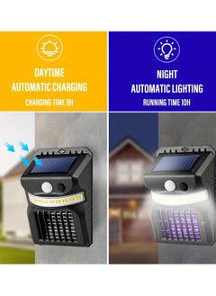 Arabest LED Solar Sensor Mosquito Killer Mosquito Zapper Outdoor Anti-Mosquito Function Human Body Intelligent Sensor Garden Wall Lamp Waterproof Fly Trap Leds Solar Powered Bug Zapper Wall Lamp  - Image 2