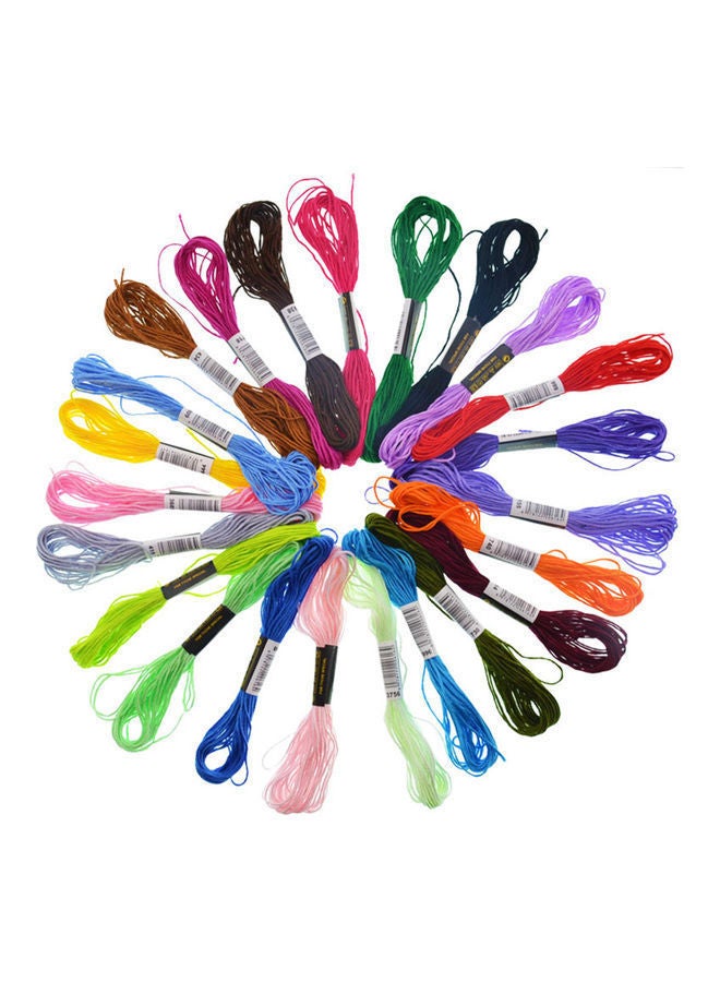 NIBEMINENT 24-Piece Embroidery Threads Kit Multicolour - Image 1