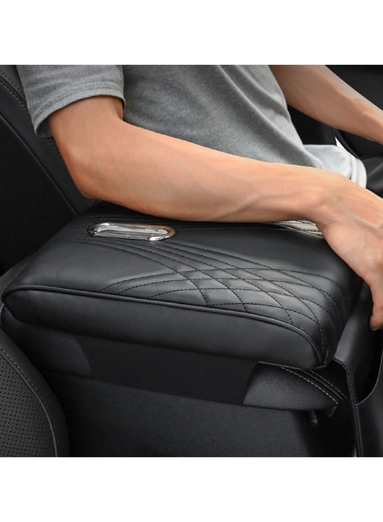 Generic Leather Car Center Console Cover with Tissue Holder and Pockets Universal Car Accessory  - Image 3