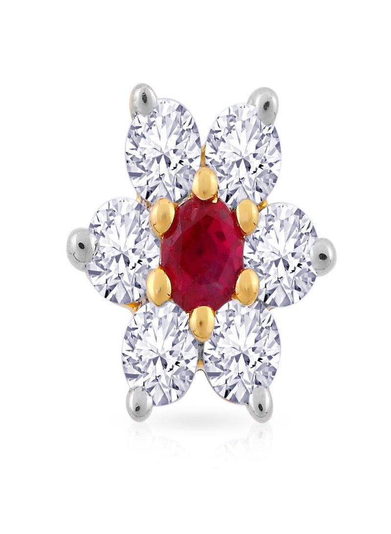 Malabar Gold and Diamonds 18 Karat 750 Purity Mine Diamond Nosepin for Womens MNGNNP0408 - Image 2